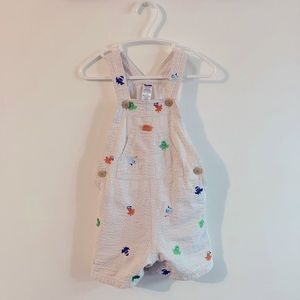 George Embroidered Octopus Short Overalls Toddler Size 24 Months 100% Cotton